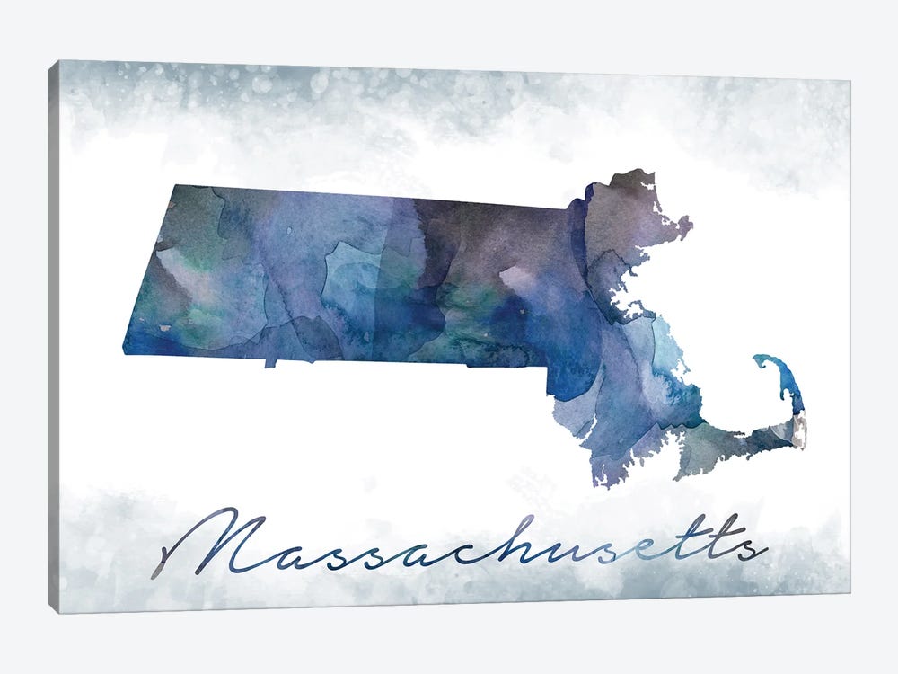 Massachusetts State Bluish by WallDecorAddict 1-piece Art Print