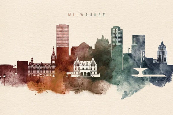 Wisconsin: Milwaukee Desert Skyline by WallDecorAddict