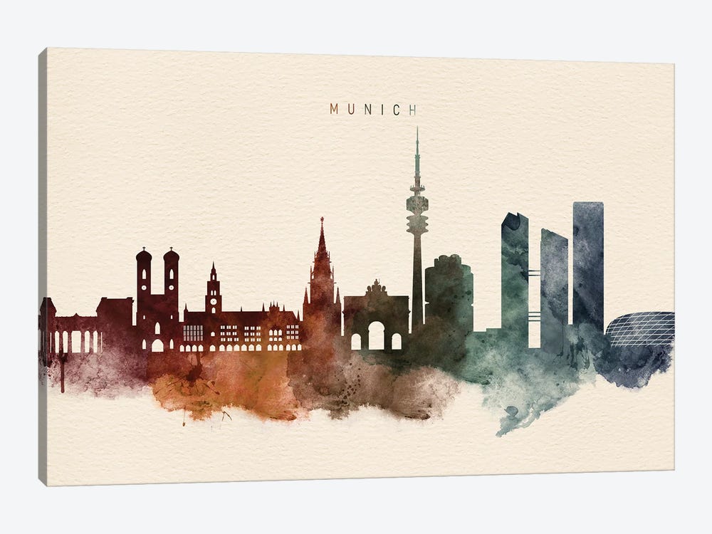 Munich Desert Skyline by WallDecorAddict 1-piece Canvas Print
