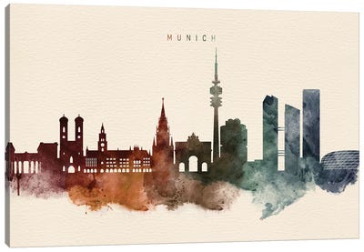 Munich Desert Skyline Canvas Art Print - Munich Art