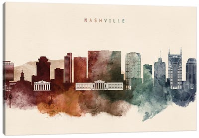 Nashville Desert Skyline Canvas Art Print - Tennessee Art