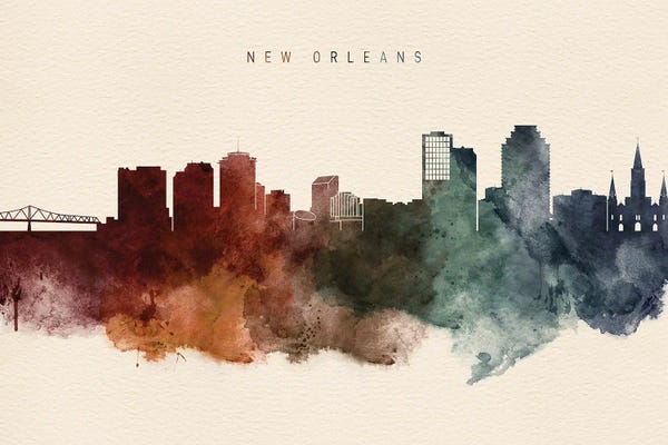 New Orleans Skylines: New Orleans Desert Skyline by WallDecorAddict