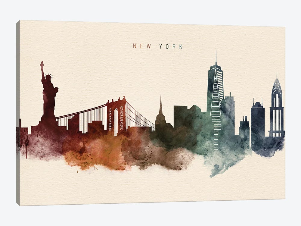 New York Desert Skyline by WallDecorAddict 1-piece Art Print