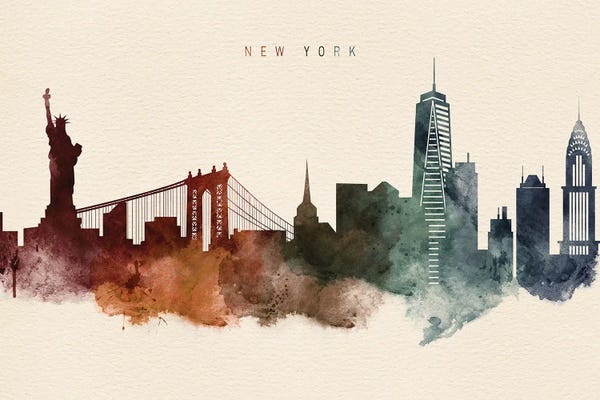 WallDecorAddict: New York Desert Skyline by WallDecorAddict