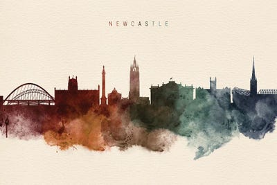 Newcastle Desert Skyline by WallDecorAddict art print