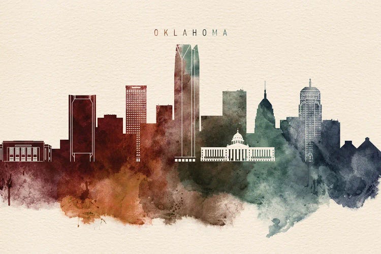 Oklahoma Desert Skyline by WallDecorAddict wall art