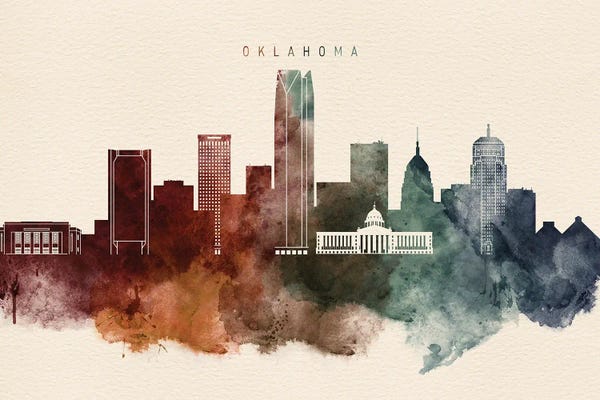 Oklahoma: Oklahoma Desert Skyline by WallDecorAddict