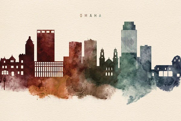 Nebraska: Omaha Desert Skyline by WallDecorAddict