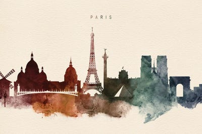 Paris Desert Skyline by WallDecorAddict canvas print