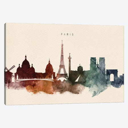 Paris Desert Skyline Canvas Print #WDA2433} by WallDecorAddict Canvas Print