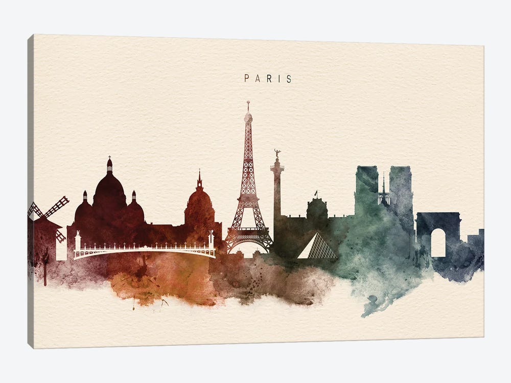 Paris Desert Skyline by WallDecorAddict 1-piece Canvas Art Print