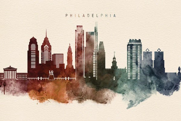 Pennsylvania: Philadelphia Desert Skyline by WallDecorAddict