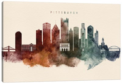 Pittsburgh Desert Skyline Canvas Art Print - WallDecorAddict