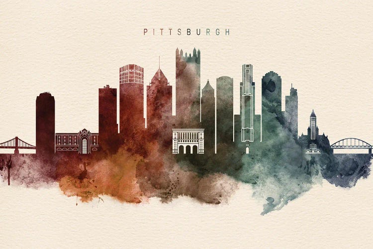 Pittsburgh Desert Skyline by WallDecorAddict wall art