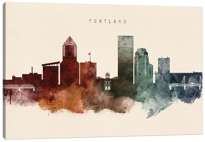 Portland Desert Skyline Canvas Art Print - Portland Art