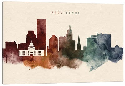 Providence Desert Skyline Canvas Art Print - Rhode Island