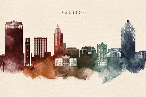 Raleigh: Raleigh Desert Skyline by WallDecorAddict