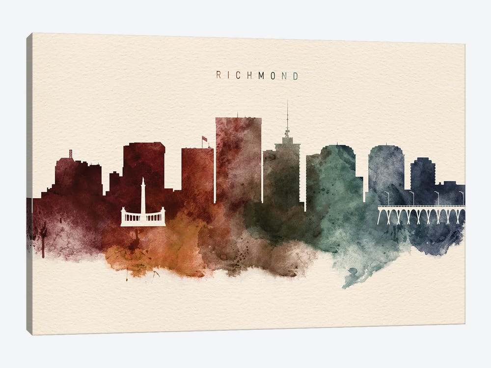 Richmond Desert Skyline by WallDecorAddict 1-piece Canvas Print