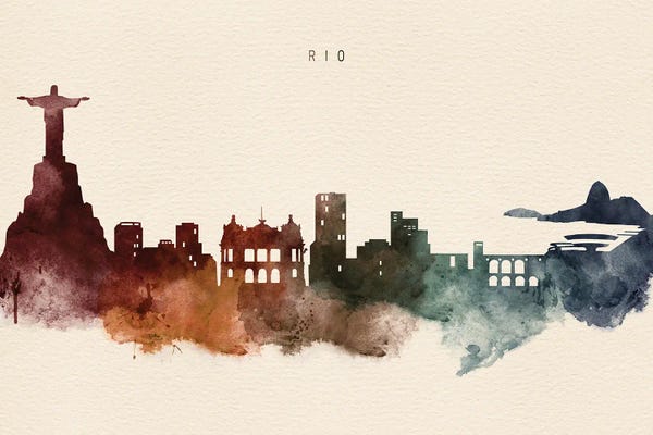 Brazil: Rio De Janeiro Desert Skyline by WallDecorAddict