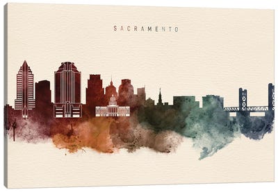 Sacramento Desert Skyline Canvas Art Print - Sacramento Art