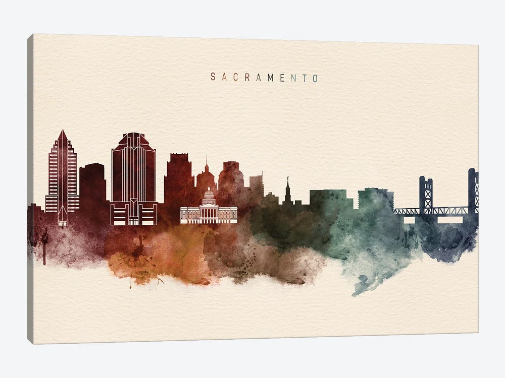 Sacramento Desert Skyline by WallDecorAddict 1-piece Canvas Art Print