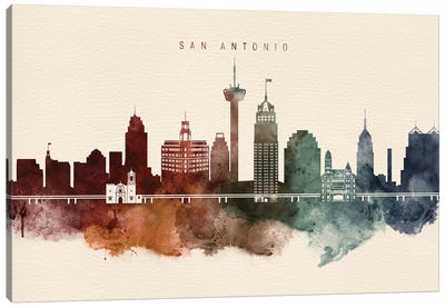 San Antonio Desert Skyline Canvas Art Print - WallDecorAddict
