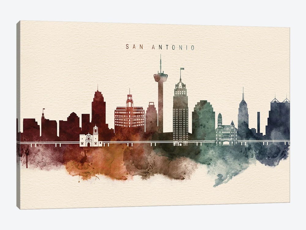 San Antonio Desert Skyline by WallDecorAddict 1-piece Canvas Wall Art