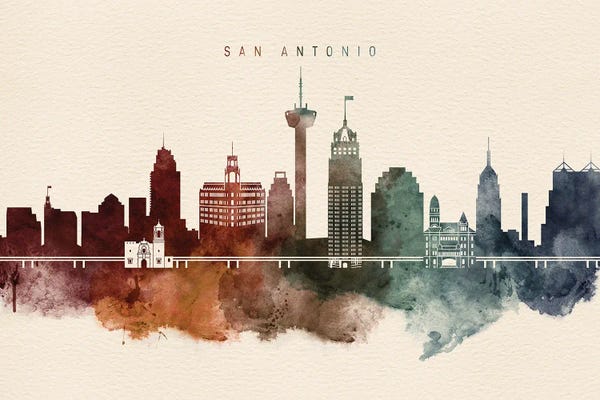 San Antonio: San Antonio Desert Skyline by WallDecorAddict
