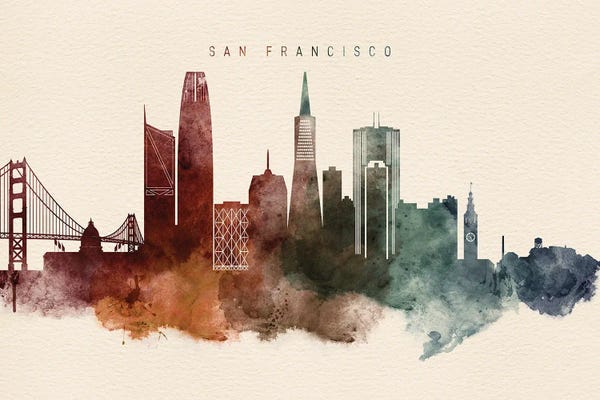 San Francisco Skylines: San Francisco Desert Skyline by WallDecorAddict