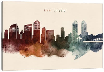 San Diego Desert Skyline Canvas Art Print - San Diego Art