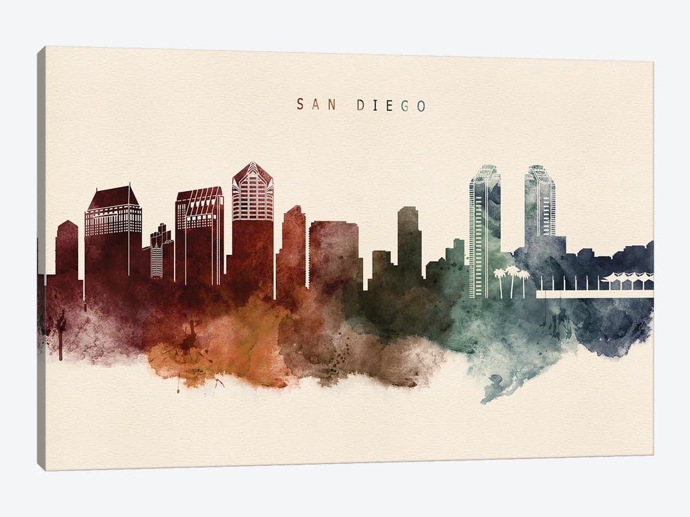 San Diego Desert Skyline by WallDecorAddict 1-piece Canvas Artwork