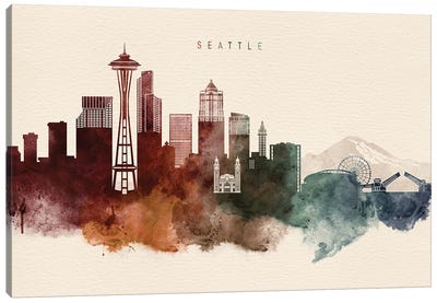 Seattle Desert Skyline Canvas Art Print - Seattle Art