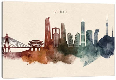 Seoul Desert Skyline Canvas Art Print - Seoul