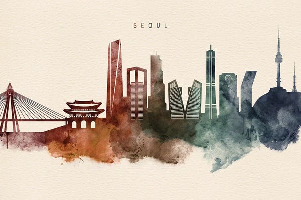 Seoul: Seoul Desert Skyline by WallDecorAddict