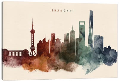 Shanghai Desert Skyline Canvas Art Print - China Art