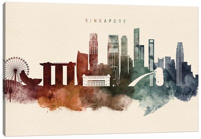 Singapore Desert Skyline Canvas Art Print - Singapore Art