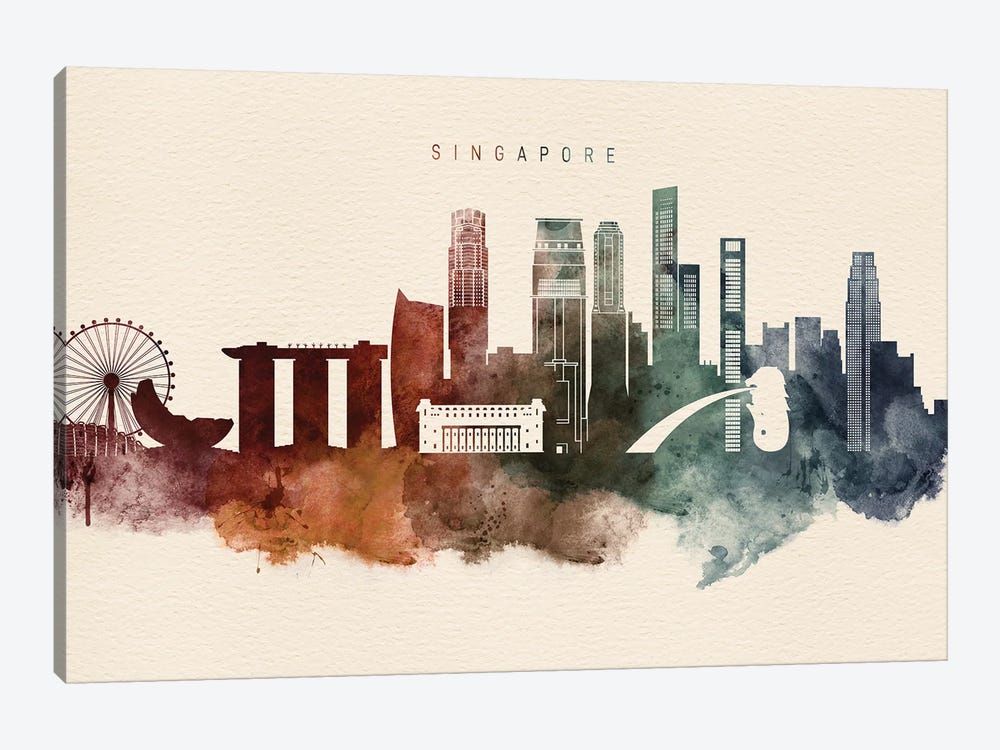 Singapore Desert Skyline by WallDecorAddict 1-piece Canvas Print