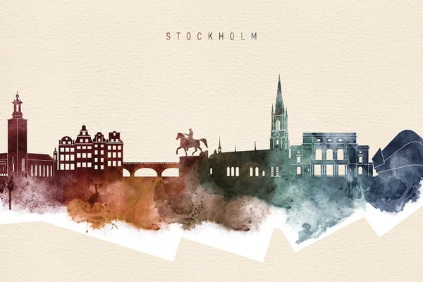 Sweden: Stockholm Desert Skyline by WallDecorAddict
