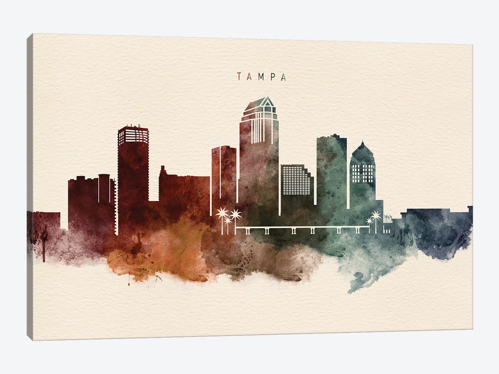 Tampa Desert Skyline by WallDecorAddict 1-piece Canvas Art Print