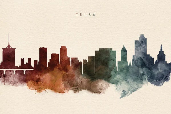 Oklahoma: Tulsa Desert Skyline by WallDecorAddict