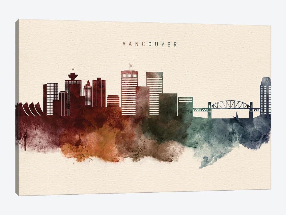 Vancouver Desert Skyline by WallDecorAddict 1-piece Canvas Print