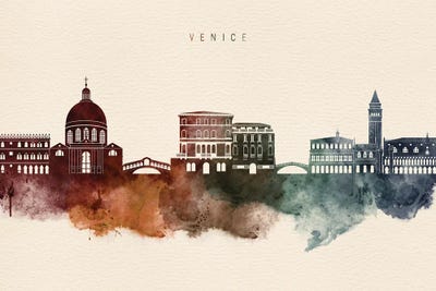Venice Desert Skyline by WallDecorAddict art print