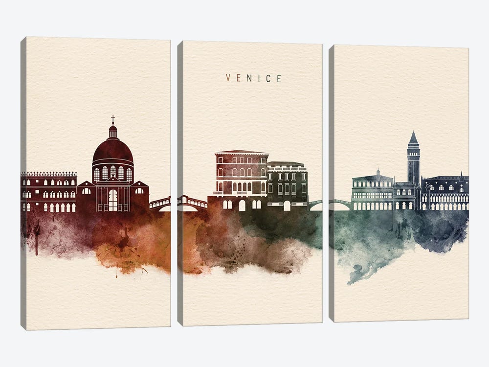 Venice Desert Skyline by WallDecorAddict 3-piece Canvas Artwork