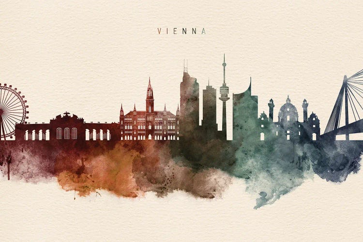 Vienna Desert Skyline by WallDecorAddict wall art