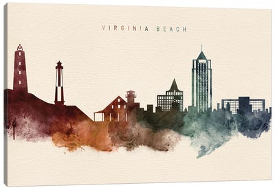 Virginia Beach Desert Skyline Canvas Art Print - Virginia Art