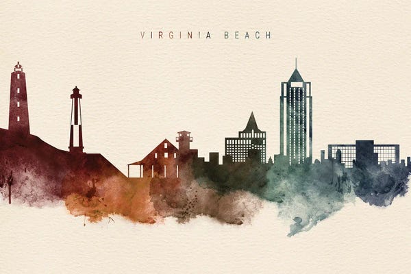 Virginia Beach: Virginia Beach Desert Skyline by WallDecorAddict