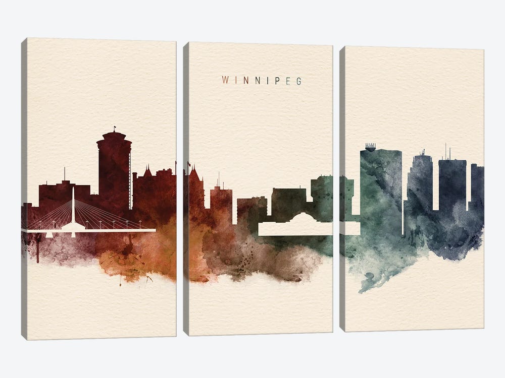 Winnipeg Desert Skyline by WallDecorAddict 3-piece Art Print