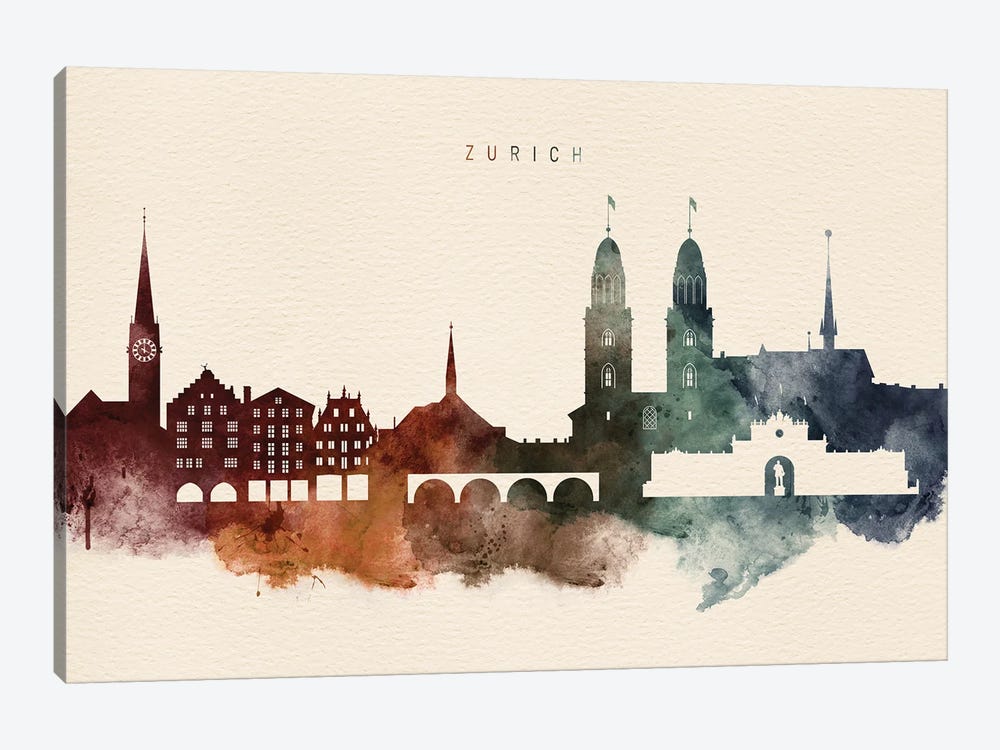 Zurich Desert Skyline by WallDecorAddict 1-piece Canvas Art Print