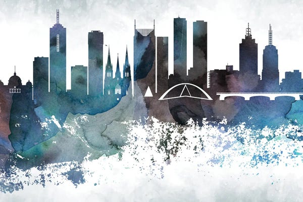 Victoria: Melbourne Bluish Skylines by WallDecorAddict