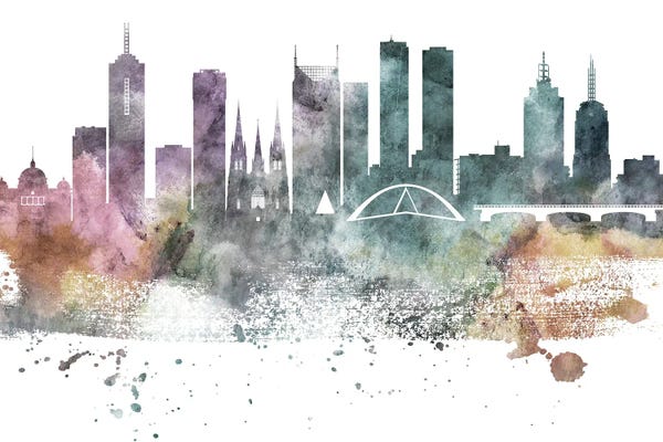 Victoria: Melbourne Pastel Skylines by WallDecorAddict